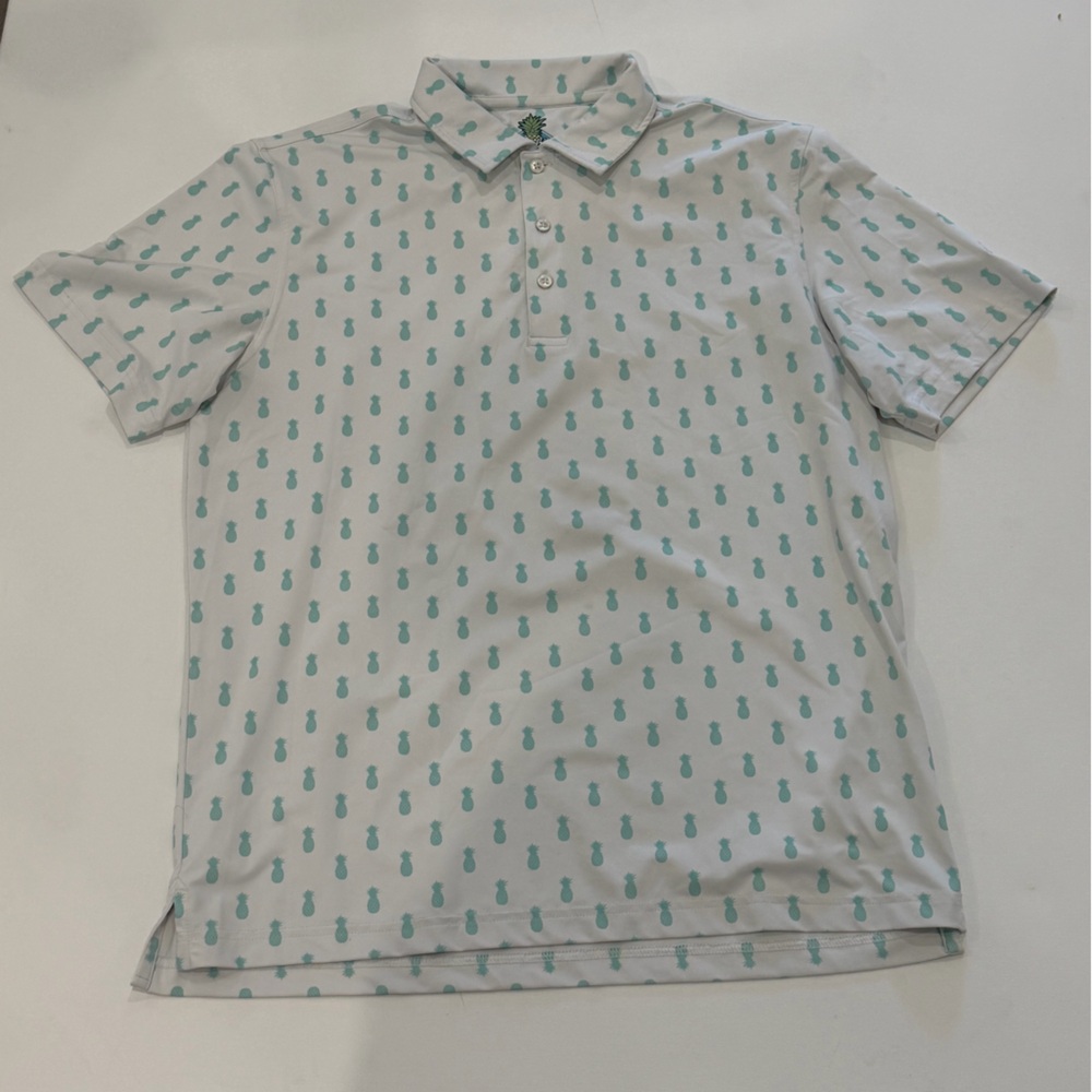 chubbies White Shirt with Teal Pineapple Print